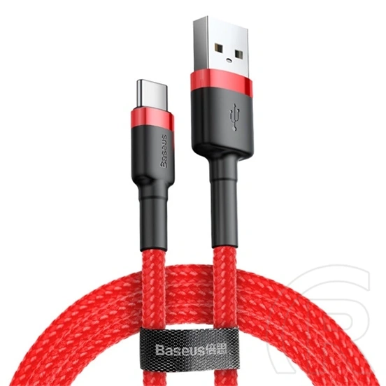 Baseus Cafule gyorstöltő adatkábel (USB Type-A – USB Type-C, 18 W, 480 Mbps, 1 m, piros)