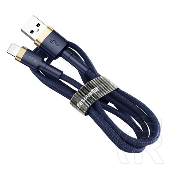 Baseus Cafule gyorstöltő adatkábel (USB Type-A – iPhone, 1 m, 2,4 A, 480 Mbps, kék, arany)