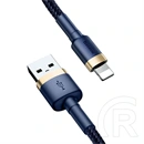 Baseus Cafule gyorstöltő adatkábel (USB Type-A – iPhone, 1 m, 2,4 A, 480 Mbps, kék, arany)