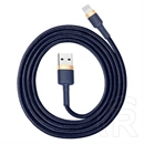 Baseus Cafule gyorstöltő adatkábel (USB Type-A – iPhone, 1 m, 2,4 A, 480 Mbps, kék, arany)