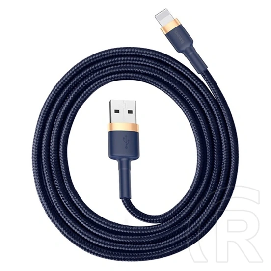 Baseus Cafule gyorstöltő adatkábel (USB Type-A – iPhone, 1 m, 2,4 A, 480 Mbps, kék, arany)