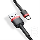 Baseus Cafule töltőkábel (USB Type-A – USB Type-C, 3 m, 10 W, 480 Mbps, fekete, piros)