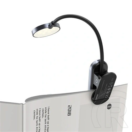 Baseus Comfort Reading Mini Clip vezeték nélküli csíptethető olvasólámpa (350 mAh, 24/6,5/5 óra üzemidő, 4000 K, 3 W, Mi