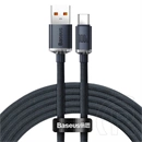 Baseus Crystal Shine USB Type-A – USB Type-C gyorstöltő adatkábel (2 m, 100 W, 480 Mbps, fekete)