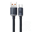 Baseus Crystal Shine USB Type-A – USB Type-C gyorstöltő adatkábel (2 m, 100 W, 480 Mbps, fekete)