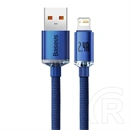 Baseus Crystal Shine USB Type-A – iPhone gyorstöltő adatkábel (1,2 m, 2,4 A, 480 Mbps, kék)