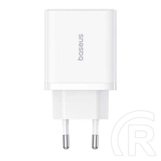 Baseus Cube hálózati gyorstöltő (30w, 1×usb type-c, 2×usb type-a, gan, pd3.0, pps, qc3.0, fehér)
