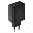 Baseus Cube hálózati töltő (30w, 1×USB Type-C, 2×USB Type-A, GaN, PD3.0, PPS, QC3.0, fekete)