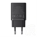 Baseus Cube hálózati töltő (30w, 1×USB Type-C, 2×USB Type-A, GaN, PD3.0, PPS, QC3.0, fekete)