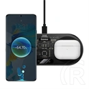Baseus Digital LED Display 2in1 vezeték nélküli töltő (20W, Qi, digitális kijelző, USB Type-C bemenet, USB Type-A–USB Ty