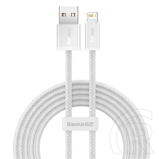 Baseus Dynamic USB Type-A – Lightning töltőkábel (2 m, 2,4 A, 480 Mbps, fehér)