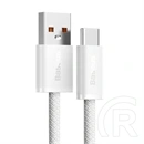 Baseus Dynamic USB Type-A – USB Type-C töltőkábel (100 W, 480 Mbps, 2 m, fehér)