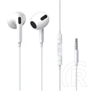 Baseus Encok H17 vezetékes fülhallgató sztereo (3,5 mm jack, mikrofon, 20-20000 Hz, fehér)