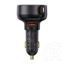 Baseus Enjoyment Pro autós töltő (55W, 1×USB Type-A, 1×Lightning kihúzható kábel 70 cm, QC3.0, aranyozott érintkezők, fe