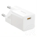 Baseus GaN5 Mini 1C hálózati töltő type-c aljzat (25W, GaN5, PD gyorstöltő, prémium minőség, fehér)