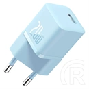 Baseus GaN5 Mini fali töltő (20W, GaN, PD gyorstöltés, 1× USB Type-C, kék)
