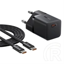 Baseus GaN5 Mini hálózati gyorstöltő (25W, 1× USB Type-C aljzat, GaN, 100W USB Type-C kábel 1 m, fekete)