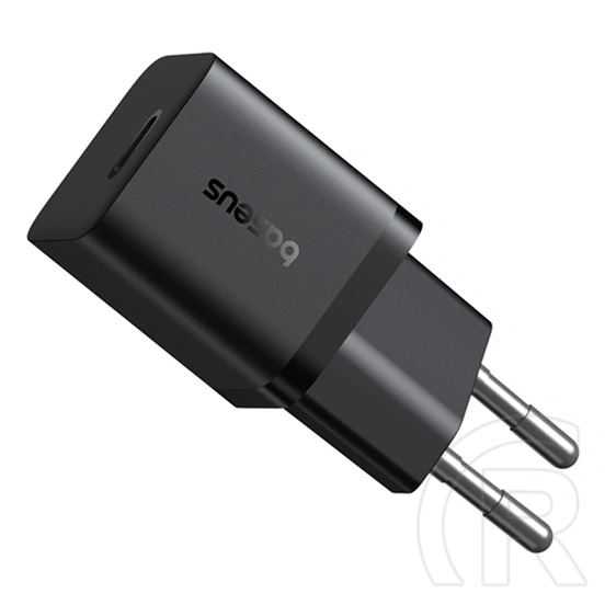 Baseus GaN5 Mini hálózati gyorstöltő (25W, 1× USB Type-C aljzat, GaN, 100W USB Type-C kábel 1 m, fekete)