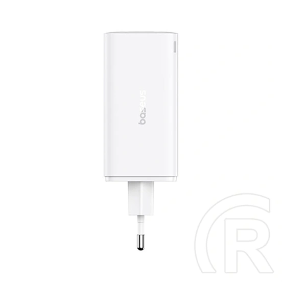 Baseus GaN6 Pro hálózati gyorstöltő (100W, GaN, 2×USB Type-C, 2×USB Type-A, 100W USB Type-C kábel 1m, fehér)