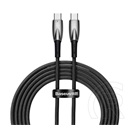 Baseus Glimmer USB adat- és töltőkábel (C dugó / C dugó, 100W, 2 m, fekete)