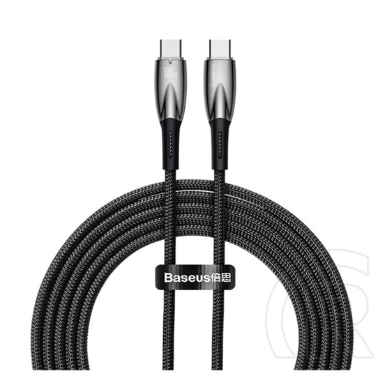 Baseus Glimmer USB adat- és töltőkábel (C dugó / C dugó, 100W, 2 m, fekete)