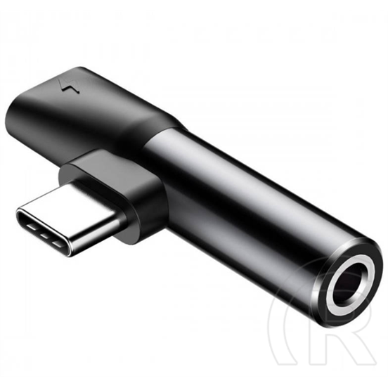 Baseus L41 USB Type C M/F - 3.5 mm jack F elosztó (fekete)