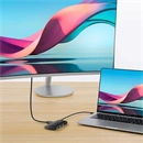 Baseus Lite 5-Port USB Type-C hub (HDMI 4K@30Hz, 3×USB-A 3.0, USB-C PD 100W, 25 cm, fekete)