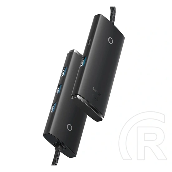 Baseus Lite USB hub 4in1 (4 USB 3.0 aljzat, USB kábel 200 cm, fekete)