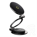 Baseus MagPro II Magnetic autós tartó (műszerfalra, mágneses, 3M ragasztó, 360°, MagSafe kompatibilis, fémházas, fekete)