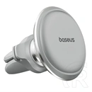 Baseus Magnetic autós tartó (szellőzőrácsra, 360°, mágneses, kábelrögzítő, 44×44×53 mm, 60 g, ezüst)
