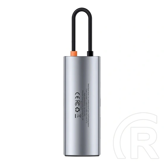 Baseus Metal Gleam 7in1 USB Type-C hub (1×HDMI 4K@30Hz, 2×USB-A 3.0, 1×USB-C PD 100 W, 1×USB-C adatport, SD, microSD, 17
