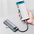 Baseus Metal Gleam 7in1 USB Type-C hub (1×HDMI 4K@30Hz, 2×USB-A 3.0, 1×USB-C PD 100 W, 1×USB-C adatport, SD, microSD, 17