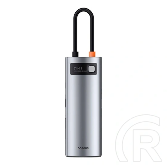 Baseus Metal Gleam Type-C hub 7in1 (1×HDMI 4K@60Hz, 3xUSB-A 3.0 (5 Gbps), 1xUSB-C PD 100W, SD, microSD, 17 cm kábel, szü