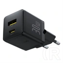 Baseus Palm hálózati töltő USB+Type-C aljzat (30W, PD 3.0 gyorstöltő, fekete)