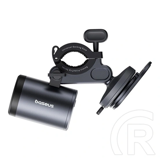 Baseus PrimeTrip kerékpáros telefontartó-lámpa (MagSafe-kompatibilis, kormányra 20–35mm, IP68, 3000mAh, 600lm, fekete)