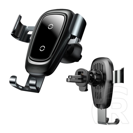 Baseus QI vezeték nélküli automata autós tartó és töltő (fekete)