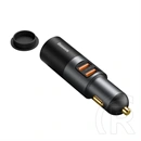 Baseus Share Together autós gyorstöltő (60W, 2×USB Type-A, szivargyújtó, fekete)
