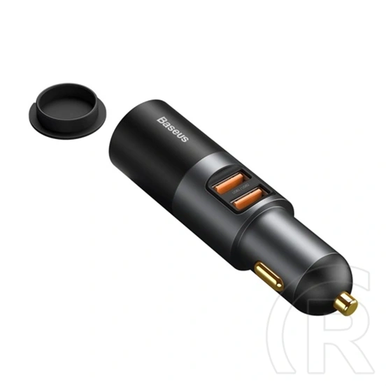Baseus Share Together autós gyorstöltő (60W, 2×USB Type-A, szivargyújtó, fekete)