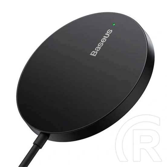 Baseus Simple Mini3 vezeték nélküli töltő (15W, mágneses, Qi2, USB Type-C bemenet, 120 cm kábel, fekete)