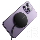 Baseus Simple Mini3 vezeték nélküli töltő (15W, mágneses, Qi2, USB Type-C bemenet, 120 cm kábel, fekete)
