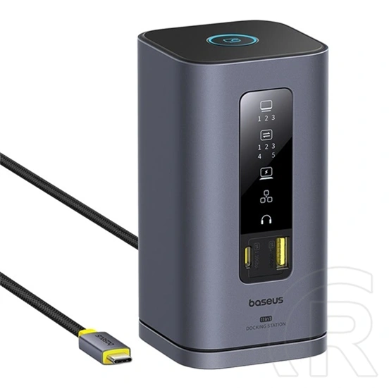 Baseus Spacemate 11in1 USB-C hub (3×HDMI4K@60Hz,4×USB-A,USB-C3.2,PD100W/85W,RJ451Gbps,3,5mm audió,szürke)