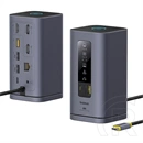 Baseus Spacemate 11in1 USB-C hub (3×HDMI4K@60Hz,4×USB-A,USB-C3.2,PD100W/85W,RJ451Gbps,3,5mm audió,szürke)
