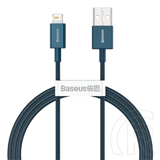Baseus Superior USB Type-A – iPhone töltő- és adatkábel (2,4 A, 480 Mbps, 1 m, kék)