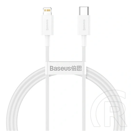 Baseus Superior USB Type-C – Lightning adatkábel (20 W, PD 2.0, 480 Mbps, 1 m, fehér)