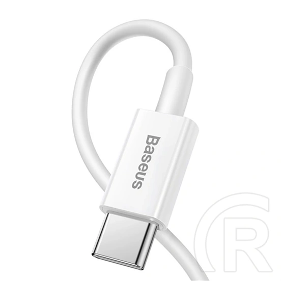 Baseus Superior USB Type-C – Lightning adatkábel (20 W, PD 2.0, 480 Mbps, 1 m, fehér)