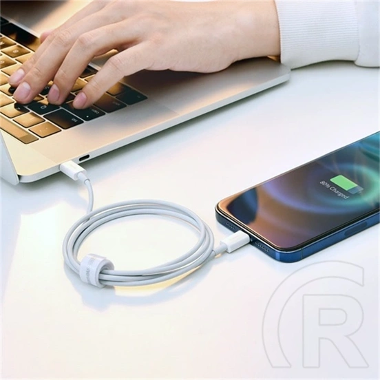 Baseus Superior USB Type-C – Lightning adatkábel (20 W, PD 2.0, 480 Mbps, 1 m, fehér)