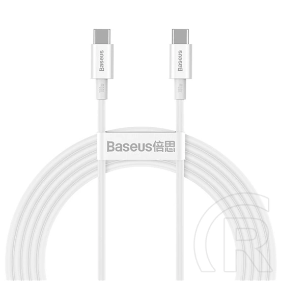 Baseus Superior USB Type-C gyorstöltő adatkábel (100 W, 480 Mbps, 2 m, fehér)