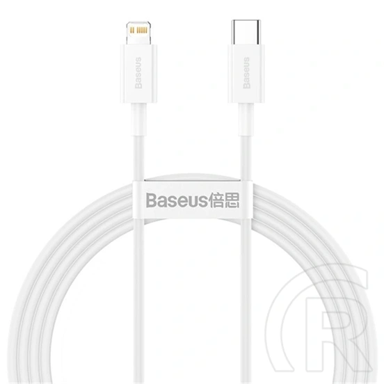 Baseus Superior USB Type-C – iPhone gyorstöltő adatkábel (20 W, PD 2.0, 480 Mbps, 1,5 m, fehér)