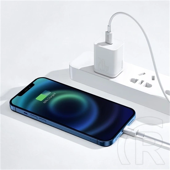 Baseus Superior USB Type-C – iPhone gyorstöltő adatkábel (20 W, PD 2.0, 480 Mbps, 1,5 m, fehér)