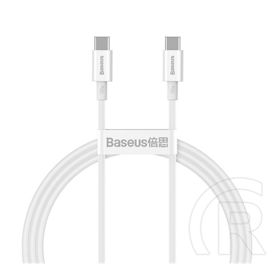 Baseus Superior USB adat- és töltőkábel (C dugó / C dugó, 100W, 1 m, fehér)